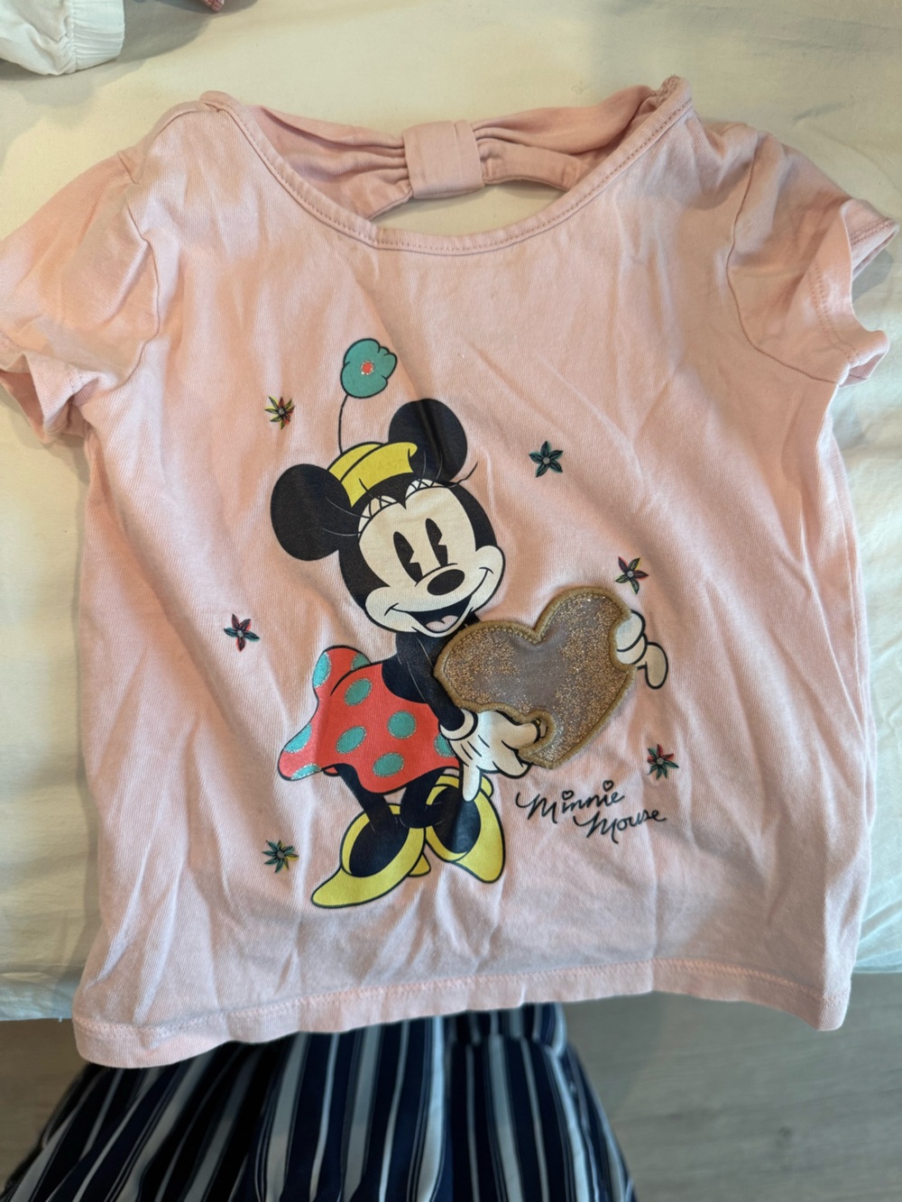 GAP Pink Minnie Mouse Heart Graphic Tee